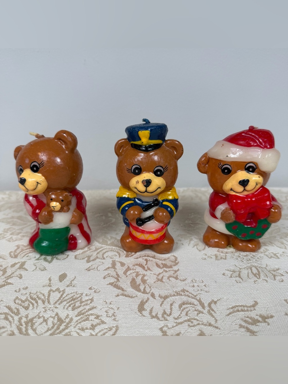 Vintage Giftco Teddy Bear Holiday Candles